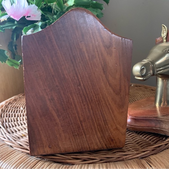 Brass donkeys with wood base bookends - Picture 13 of 14